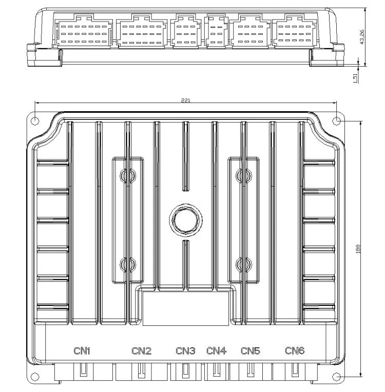 Dimension of Auto Body Control Module Dimension of Auto Body Control Module